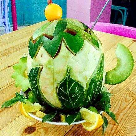 Melone intagliato
