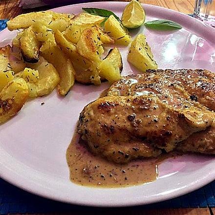Pollo al limone con patate